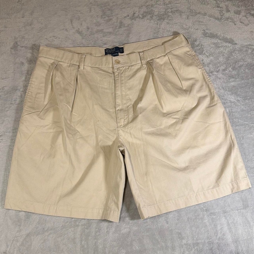 90s Vintage Polo Ralph Lauren Tyler Shorts | Khaki | 40